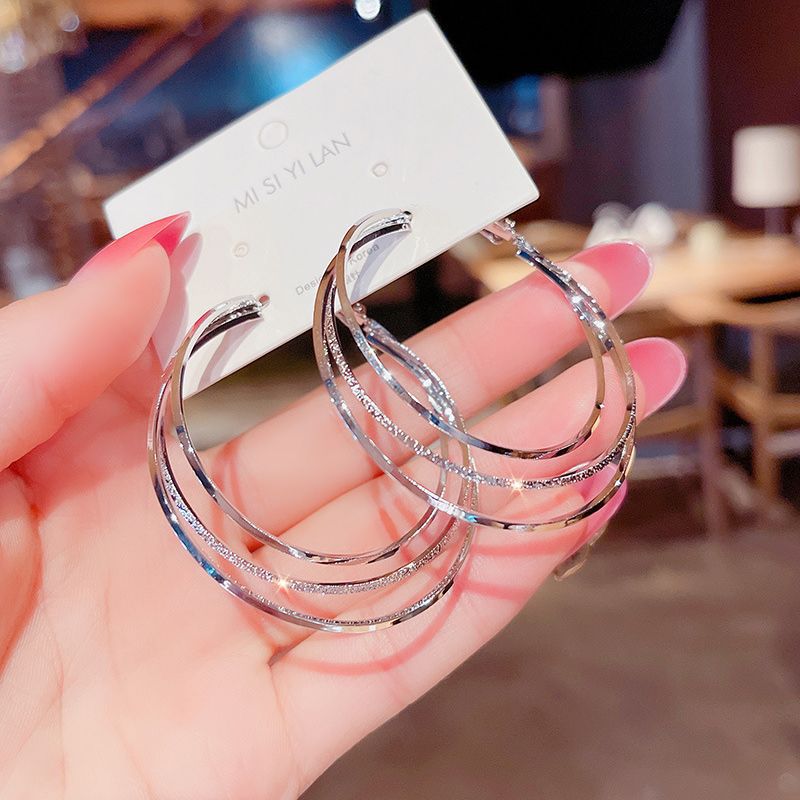 Wholesale Multi-layer Round Geometric Earrings ACC-ES-HaoWen007