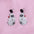 Wholesale Halloween Rainbow Ghost printed acrylic earrings