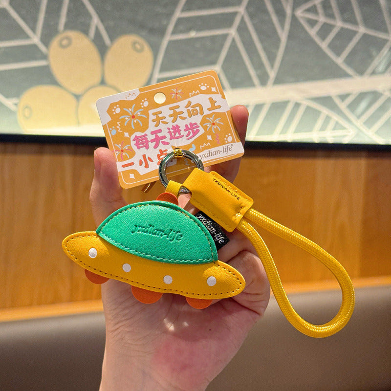Wholesale Leather Airship Keychain Bag Charm Cute Travel Souvenir Gift Everyday Decorative Accessory
