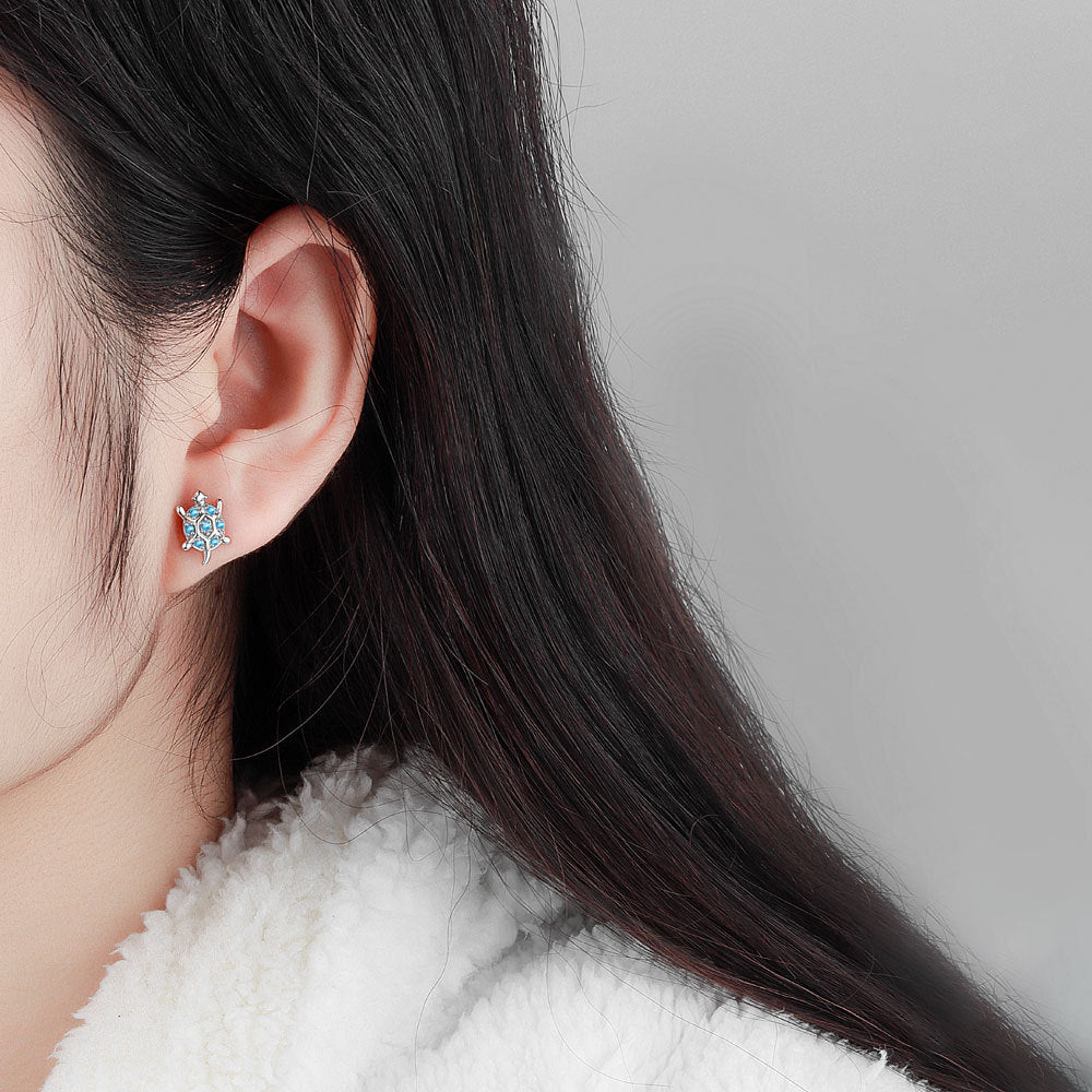 Wholesale Concave Turtle Zircon Earrings Summer ACC-ES-YJY002