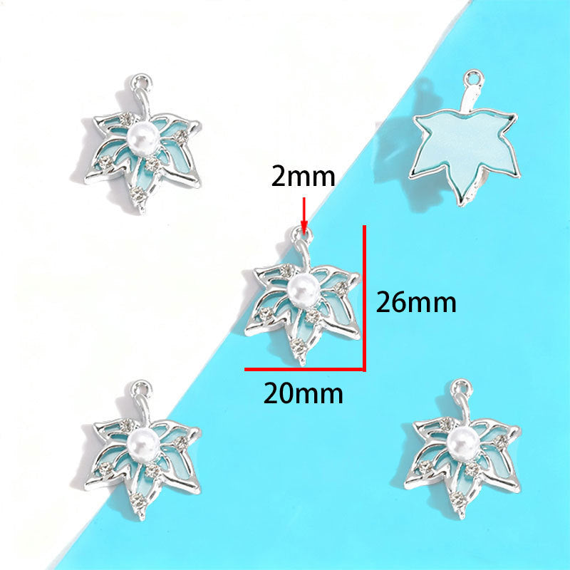 Wholesale Electroplated Zinc Alloy Blue Star Moon Resin Inlay Pendant Charms For DIY Jewelry Making Bag Charm Keychain Everyday Wear