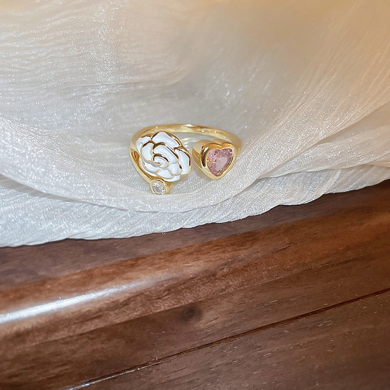 Wholesale Oil Drop Zircon Butterfly Pearl Ring ACC-RS-Huiih002