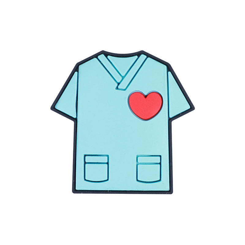 Wholesale 20pcs Cartoon Nurse Silicone Beads Focal Beads DIY Beaded Pen Accessories ACC-BDS-RongFa030