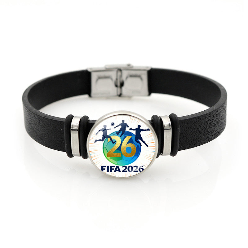 Wholesale  World Cup Leather Bracelet