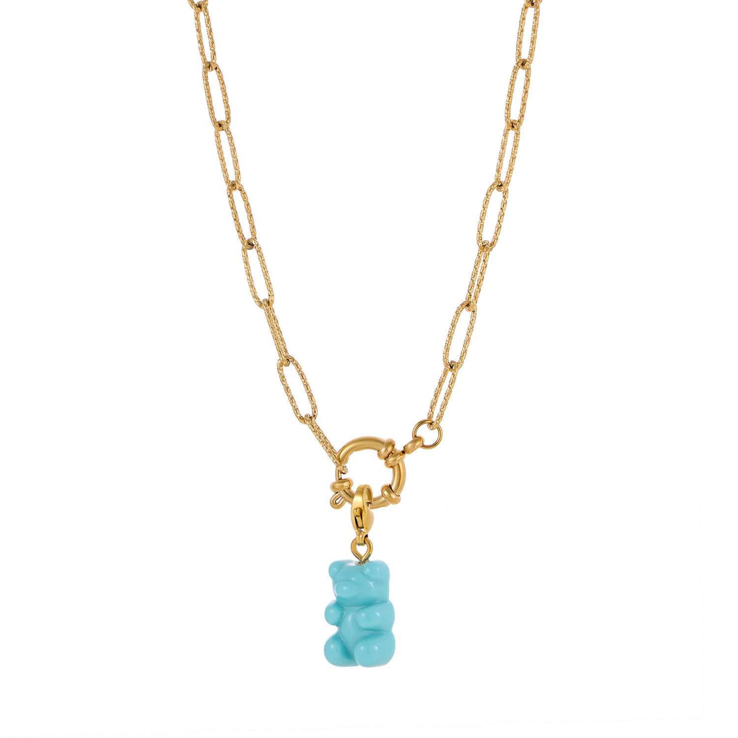 Wholesale  Macaron Colorful Bear DIY Jewelry Pendant