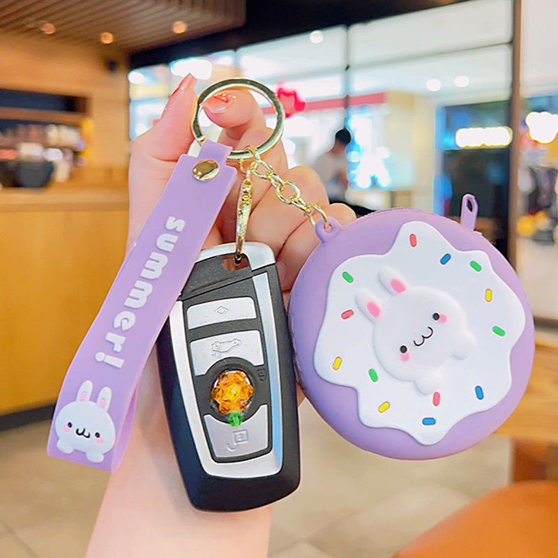 Wholesale Cartoon Cute Donut Coin Purse Keychain ACC-KC-JuCai010