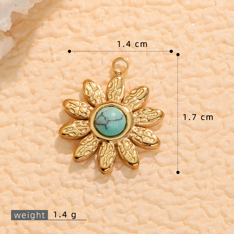 Wholesale sunflower  sweater chain Pendant