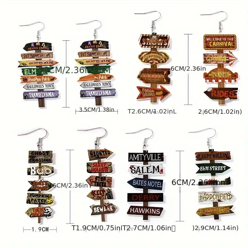 Wholesale  road sign earrings