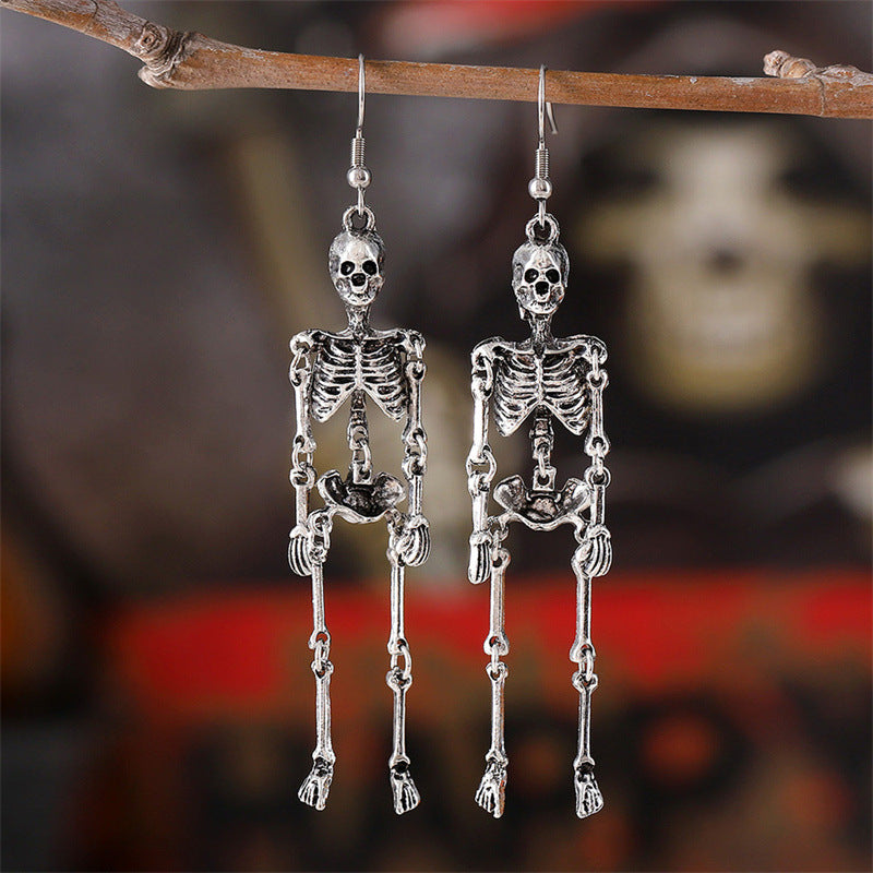 Wholesale  Creative  Human Skull Earrings