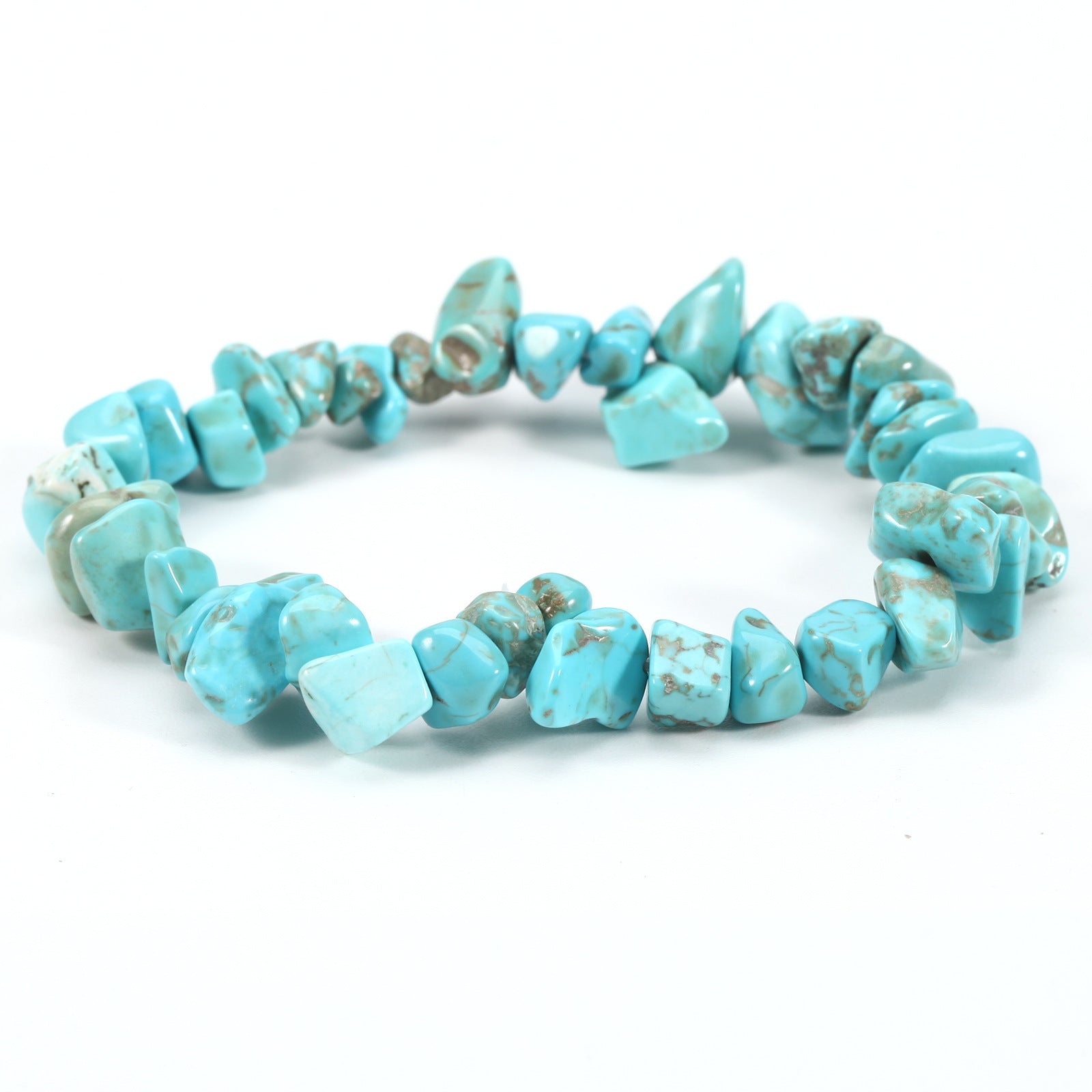 Wholesale Geometric Natural Stone Bracelet Irregular Gravel Beads Elastic Handmade Jewelry Accessory for Boutique Resale