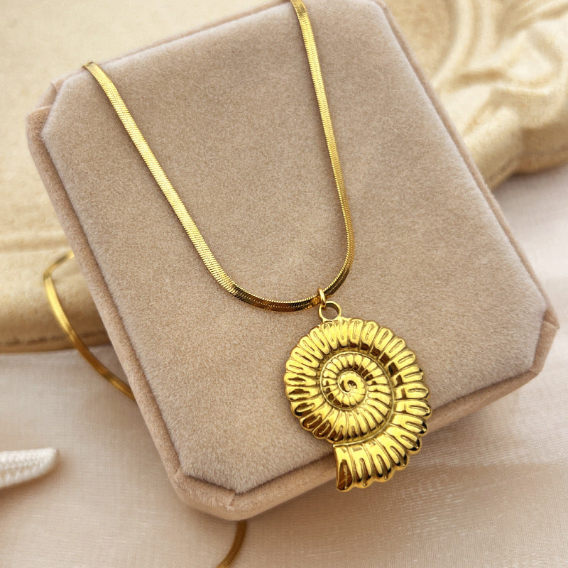 Wholesale Stainless Steel Pendant  Shell Clavicle Necklaces ACC-NE-YuSen003