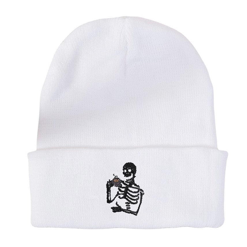 Wholesale  horror skull series embroidered knitted hat