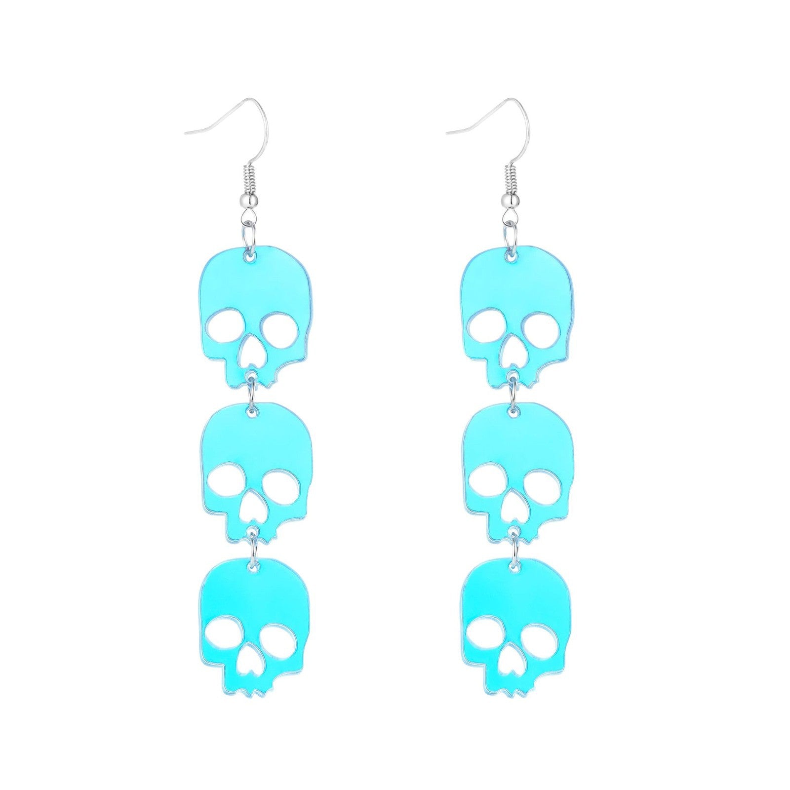 Wholesale acrylic jellyfish skull alien earrings girl earrings