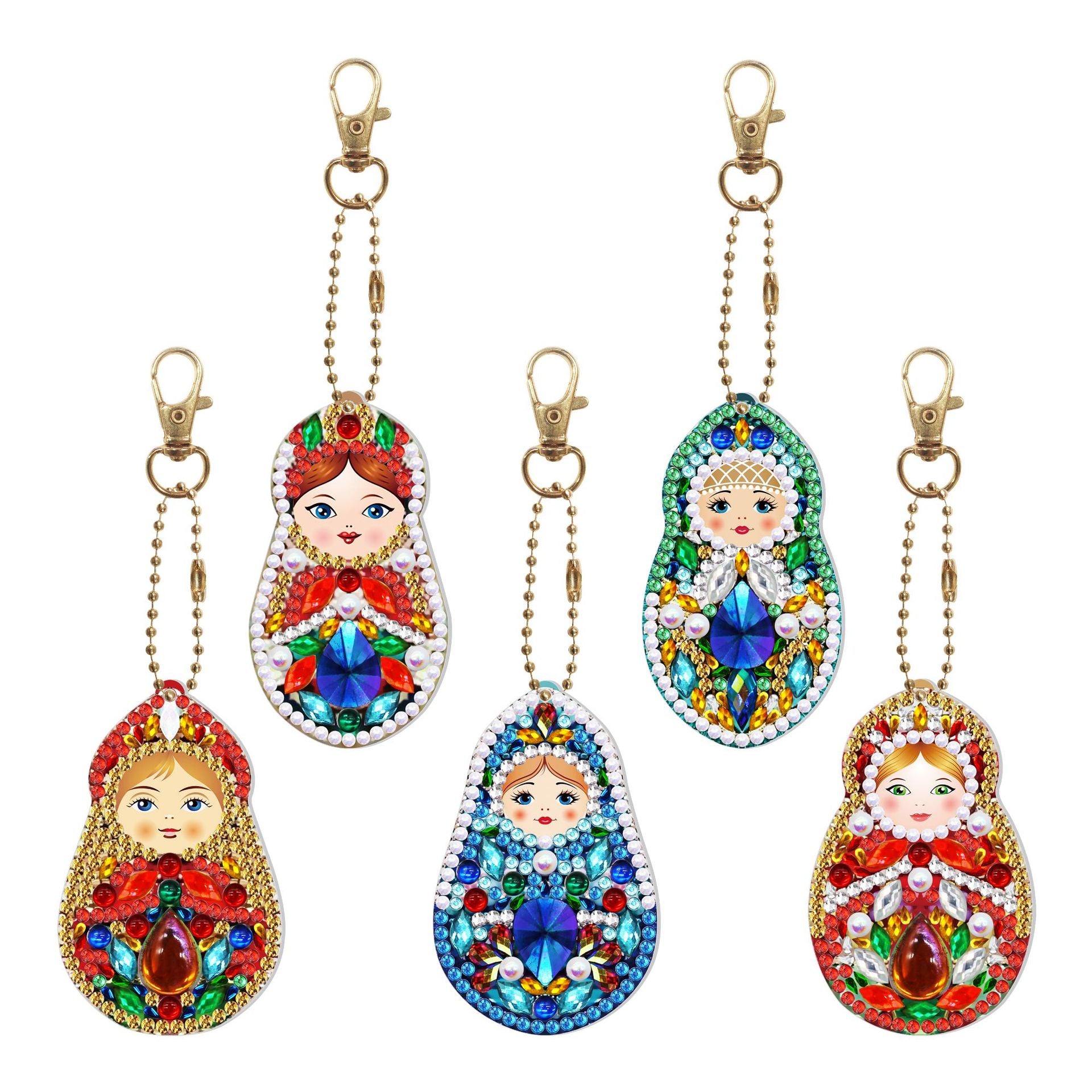 Wholesale Christmas Keychain Handmade Diamond Easter Key Chain ACC-KC-PengDao001