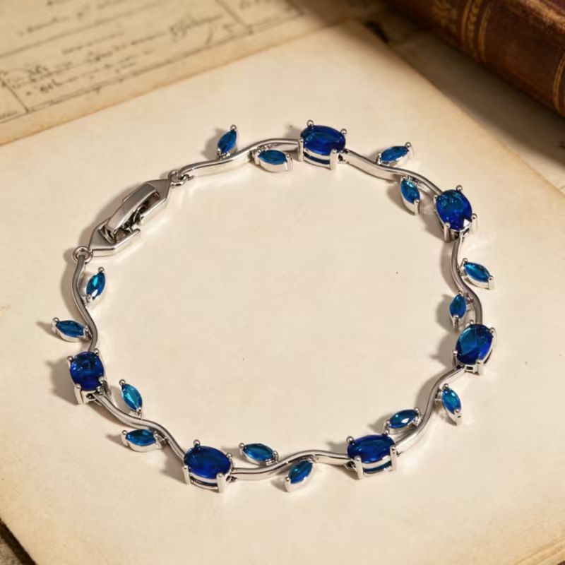 Wholesale Alloy Colorful Zircon Branches Bracelet,  Fashionable European Style Jewelry for Boutique Resale