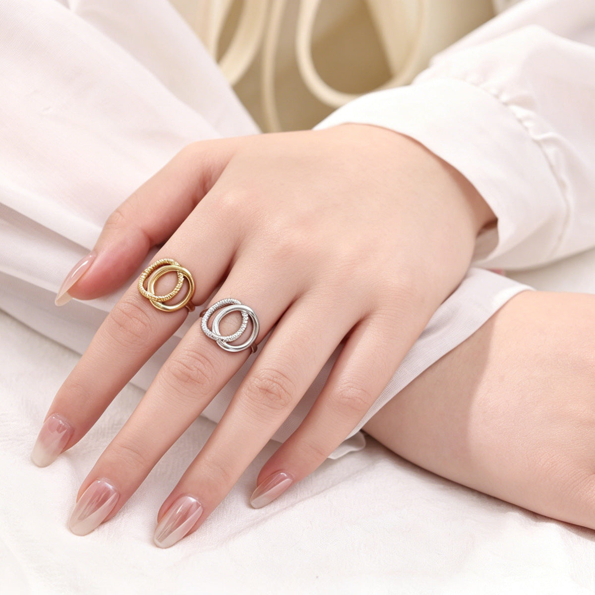 Wholesale Minimalist Open Ring,  304 Stainless Steel,  Stylish Everyday Wear Jewelry Accessory for Boutique Resale