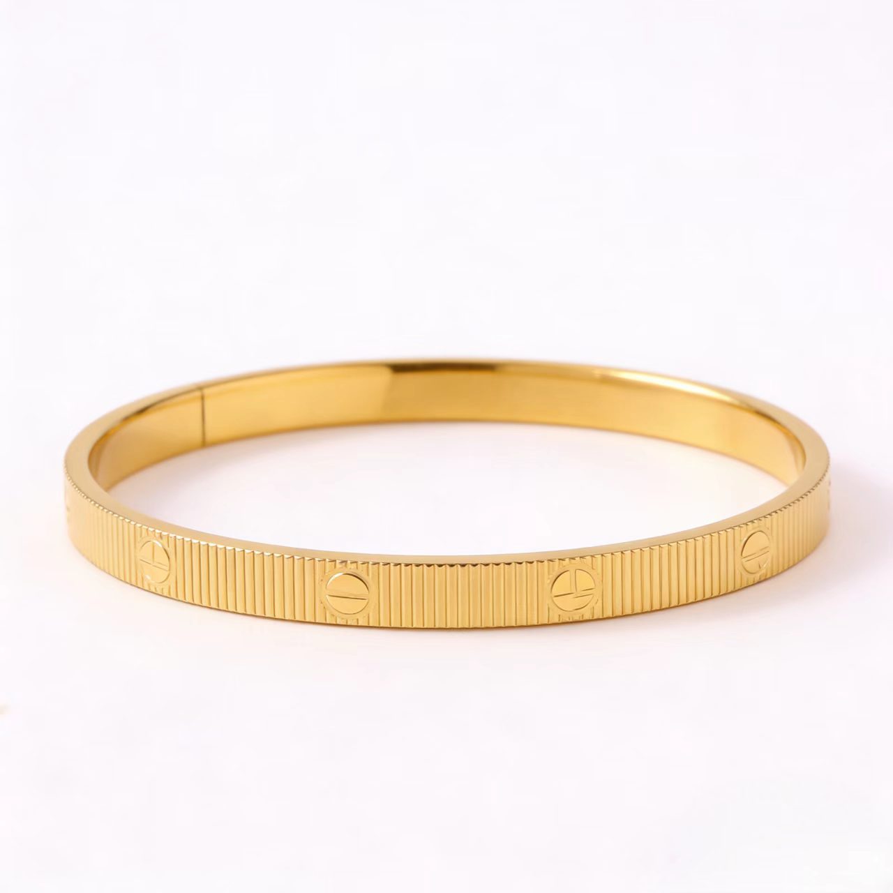 Wholesale Titanium Steel Striped Bracelet