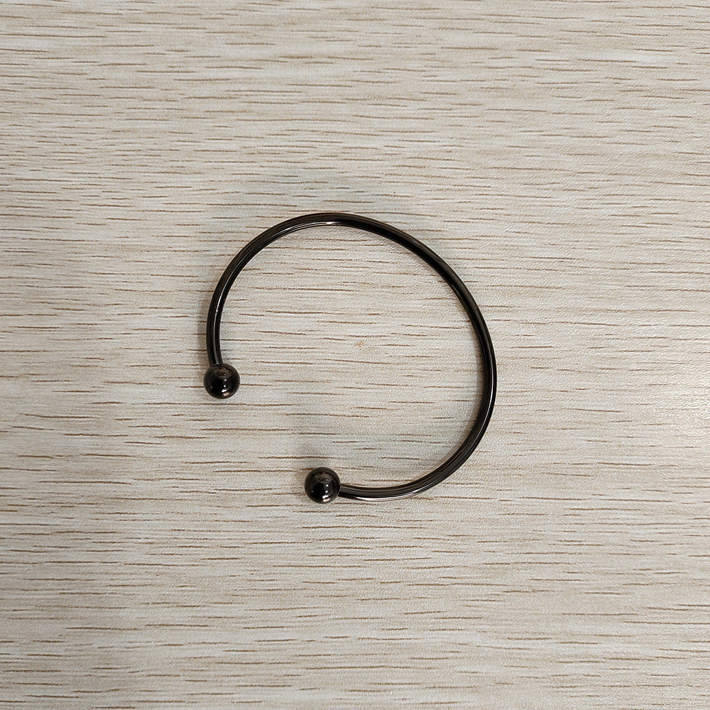 Wholesale Stainless steel ball-end open bangle