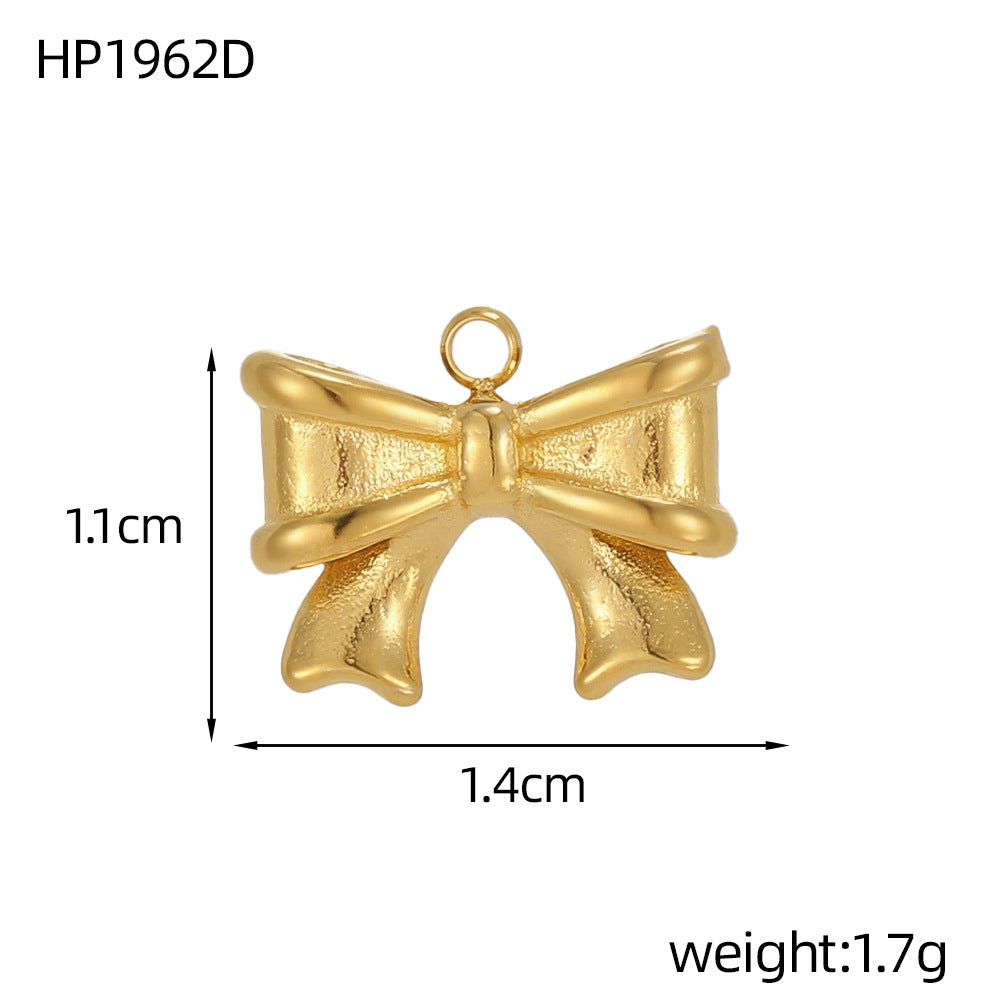 Wholesale Stainless Steel Bow DIY Pendant