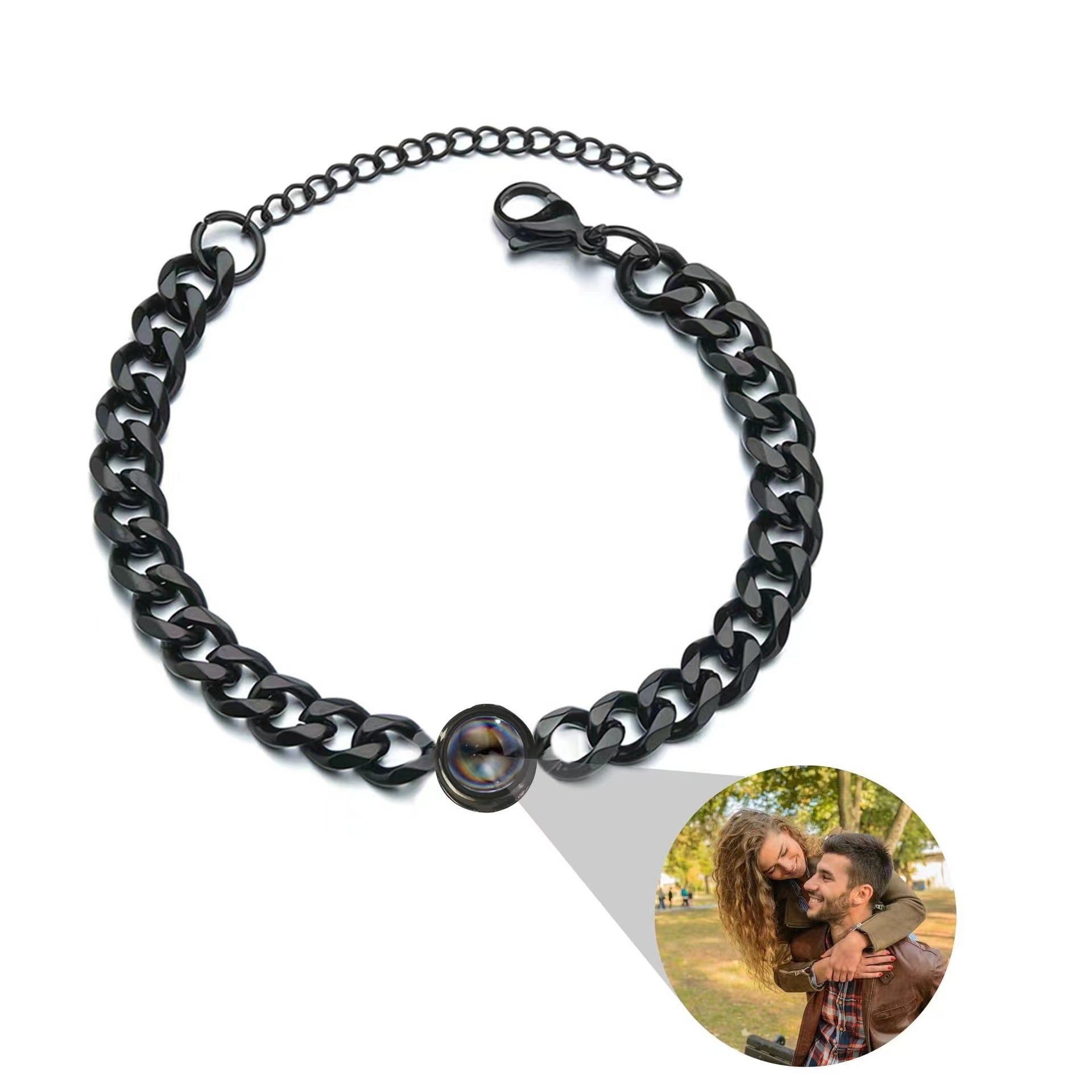Wholesale titanium steel couple 100 languages bracelet