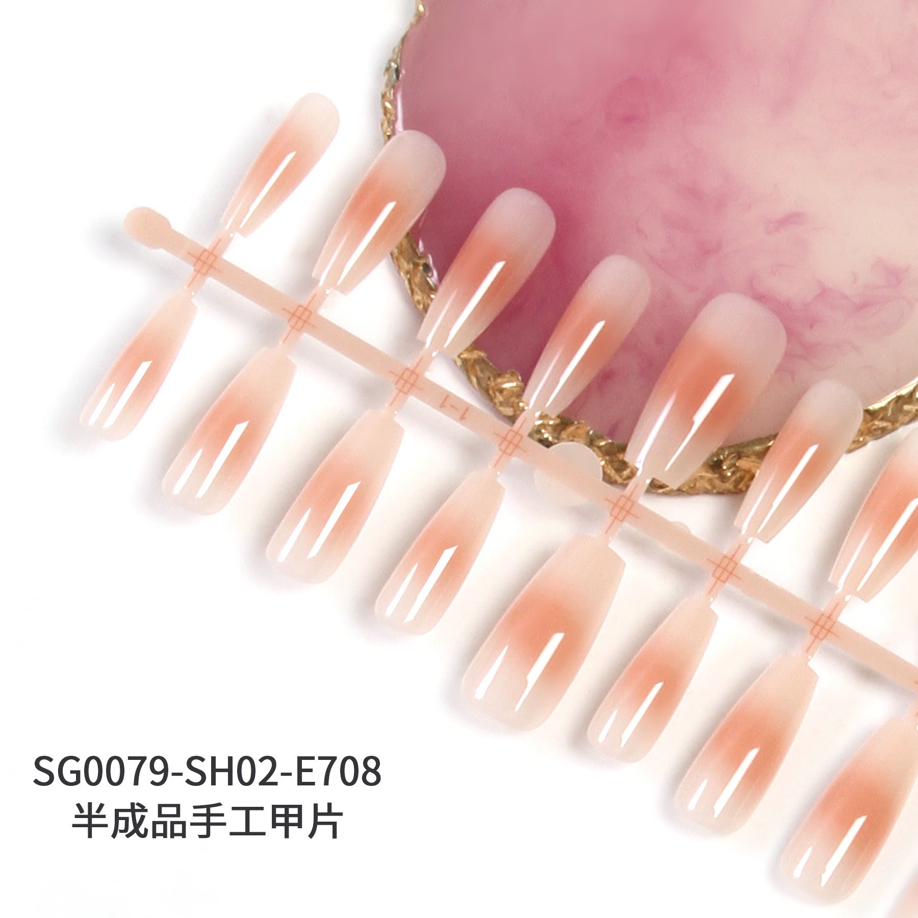 Wholesale of 5PCS Handmade Press on Nails Kits Prefabricated Nail Plates Semi-finished DIY Handmade Nail Plates ACC-NS-XKQ005