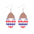Wholesale Independence Day Star Earrings Striped Love Acrylic Stitching Earrings