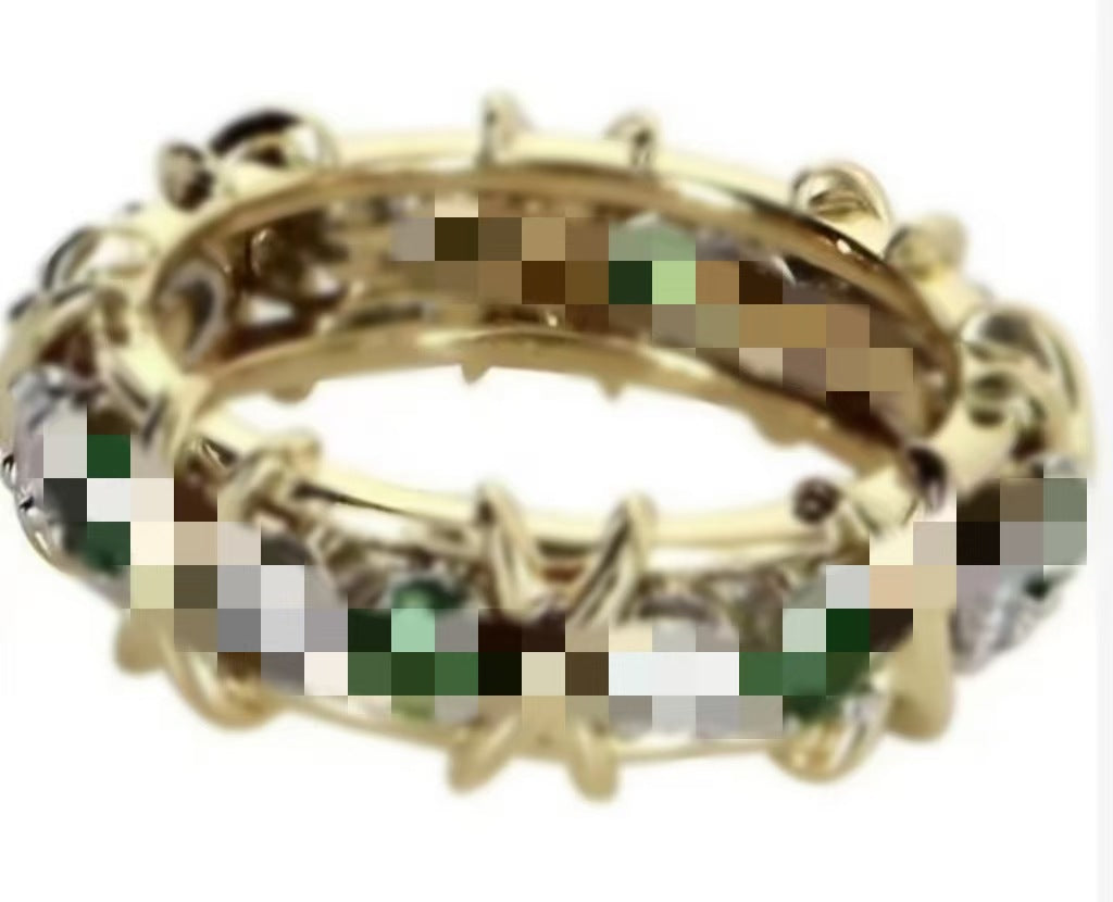 Wholesale  Shiny Zircon Cross Ring