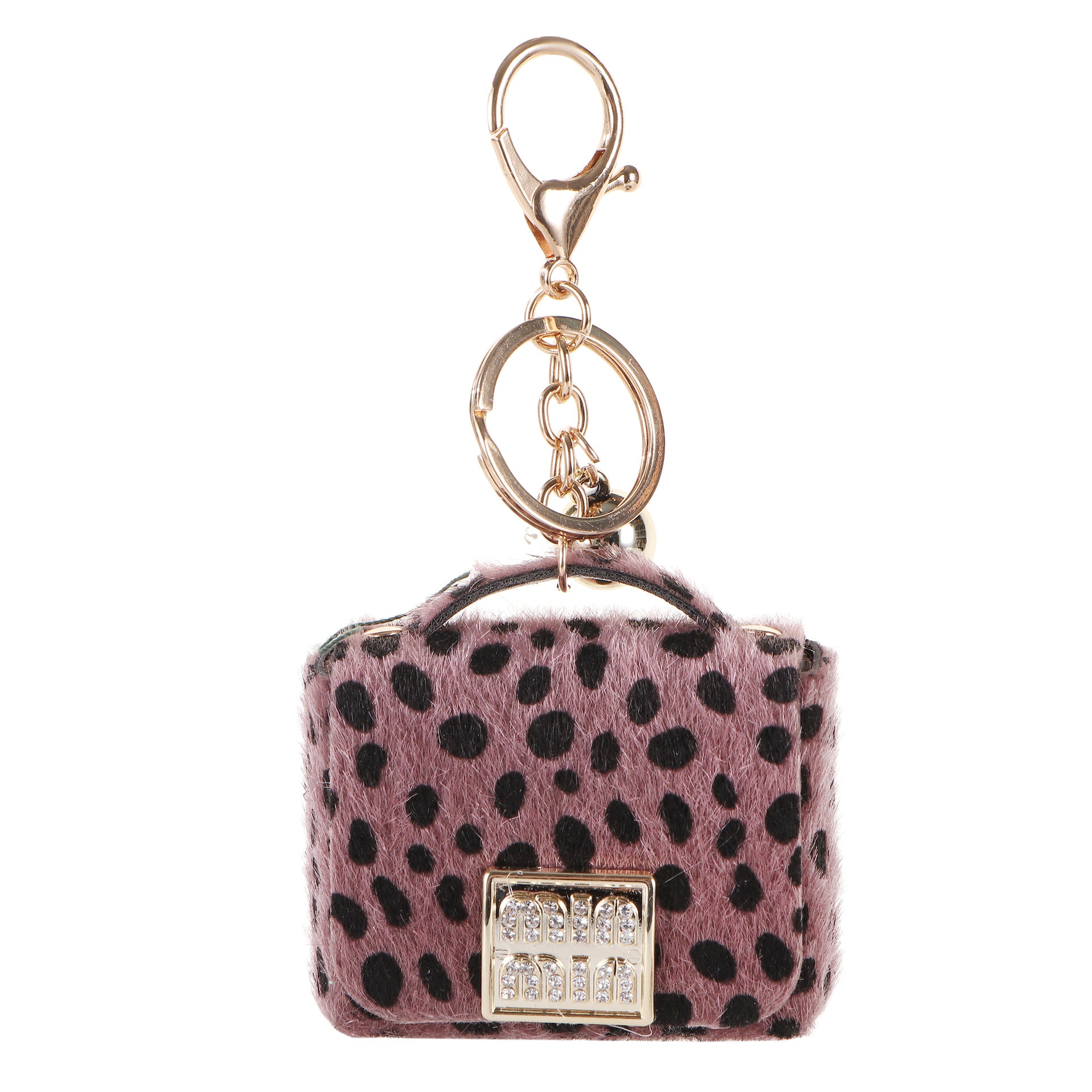 Wholesale Leopard Print Bag Keychain Pendant Leather Purse Charm For Car Key Everyday Gift Boutique Resale
