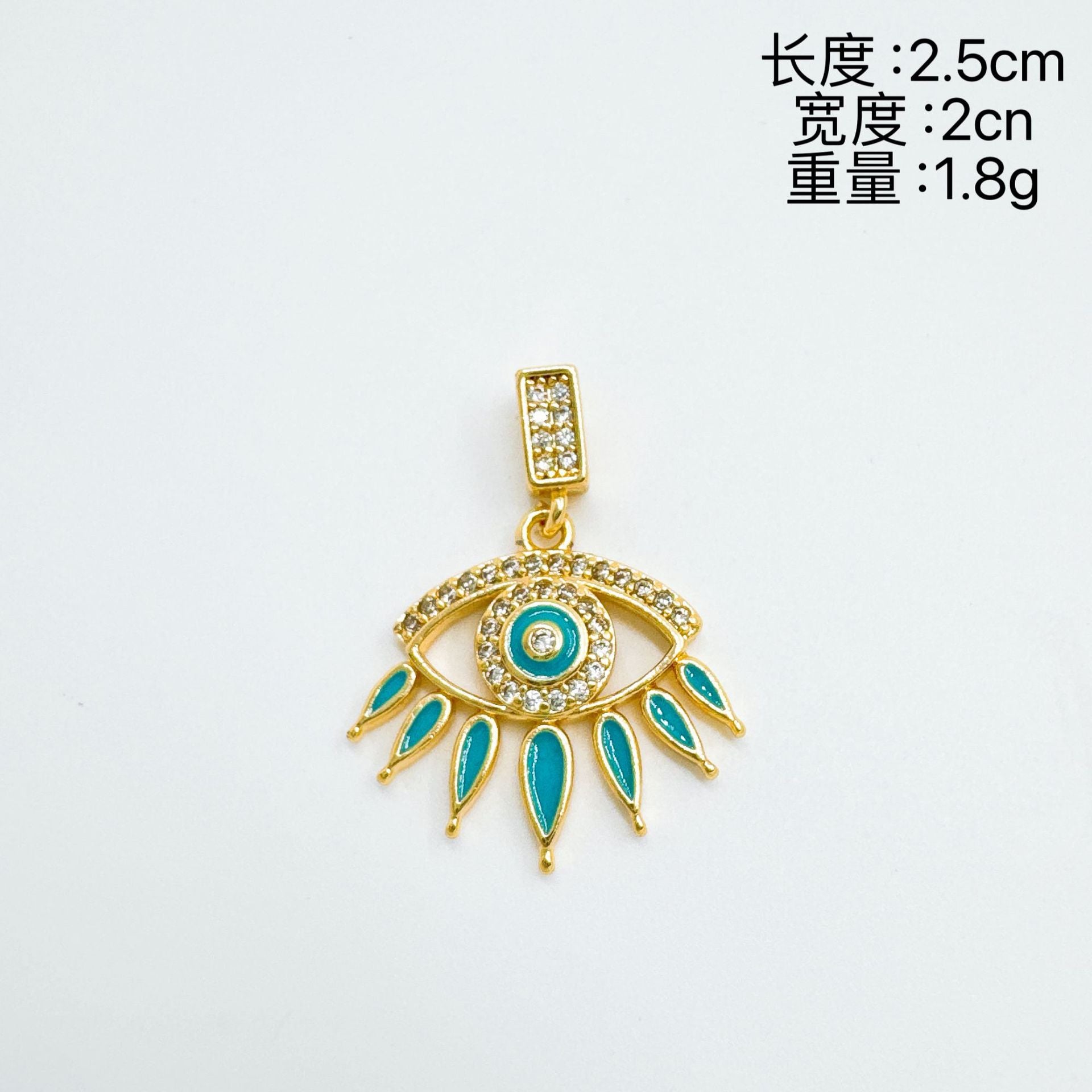 Wholesale Evil Eye Pendant Necklace,  Copper Electroplated,  Fashion Accessory for Women