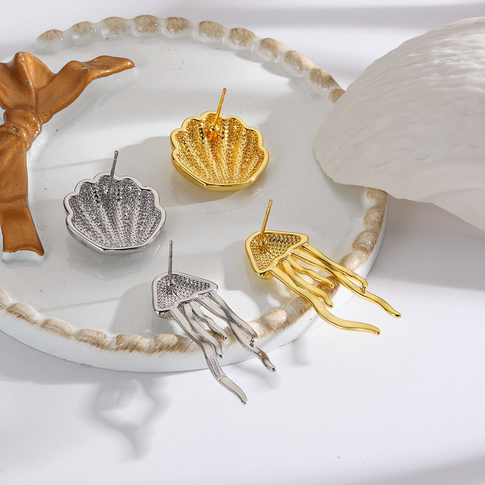 Wholesale  ocean elements popular shell earrings