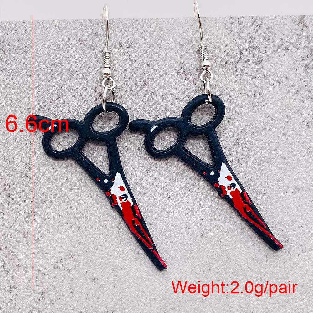 Wholesale  blood print acrylic earrings