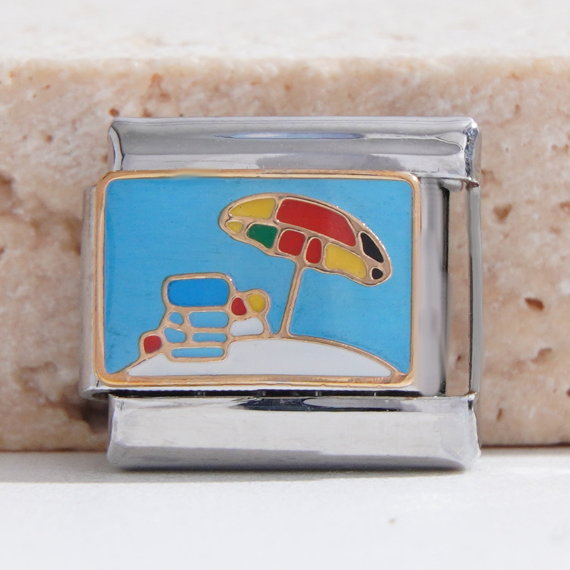 Wholesale Italian Charm Bracelet 9mm DIY Splicing Colored Oil Drop Stainless Steel Composable Bracelet