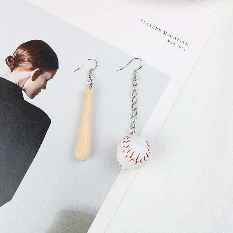 Wholesale Baseball Bat Wooden Earrings ACC-ES-YiYuan008