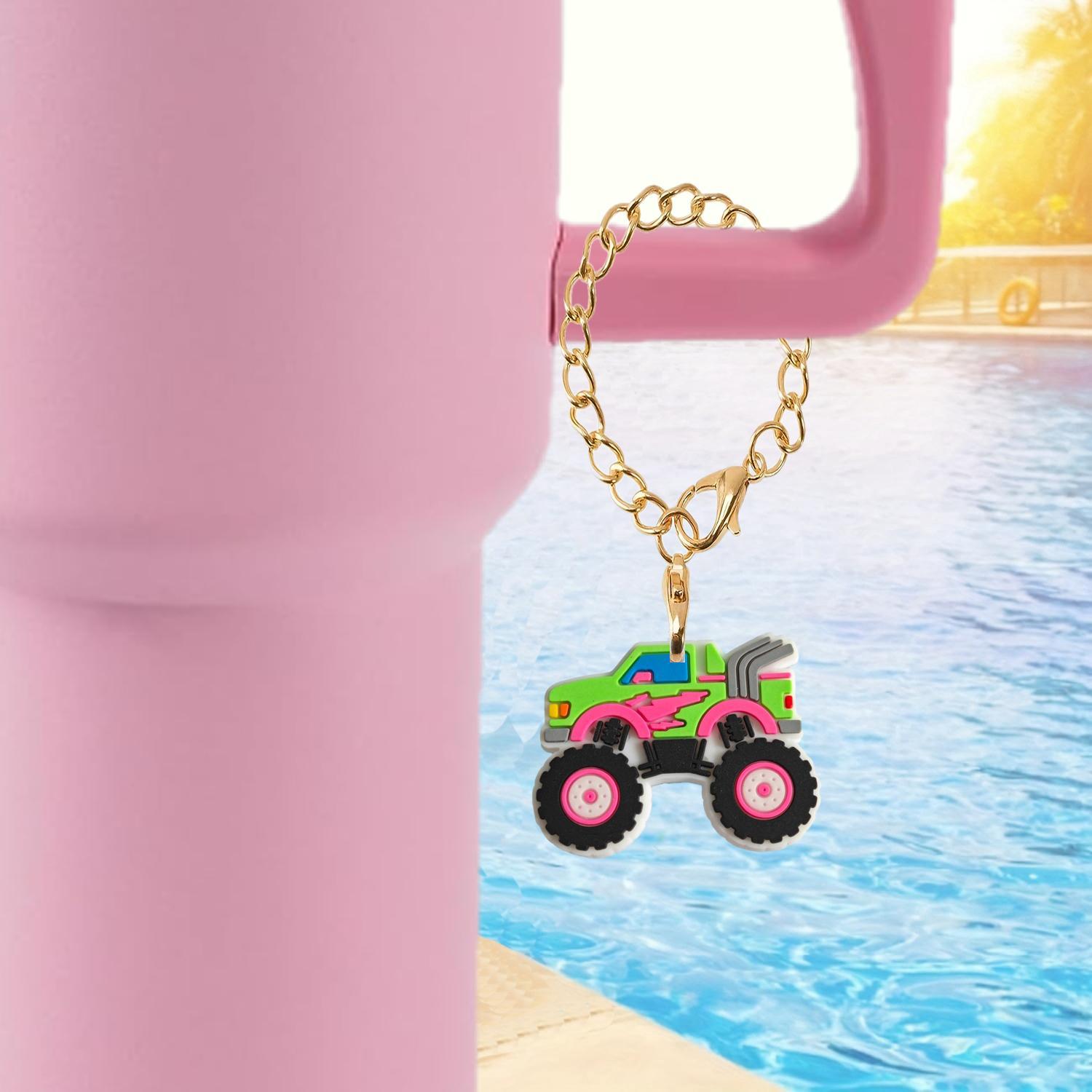 Wholesale Cartoon Truck Soft Rubber Hanging Chain Cup Accessories Chain ACC-CA-XieJi011