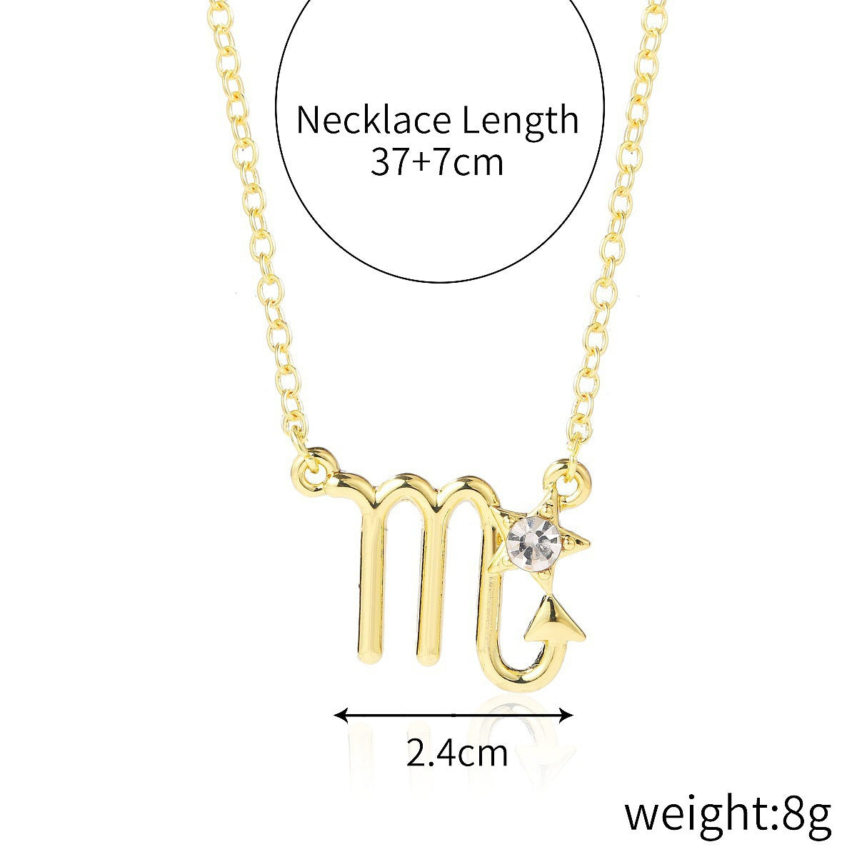 Wholesale 12 constellation necklace  12 constellation alloy diamond rhinestone clavicle chain