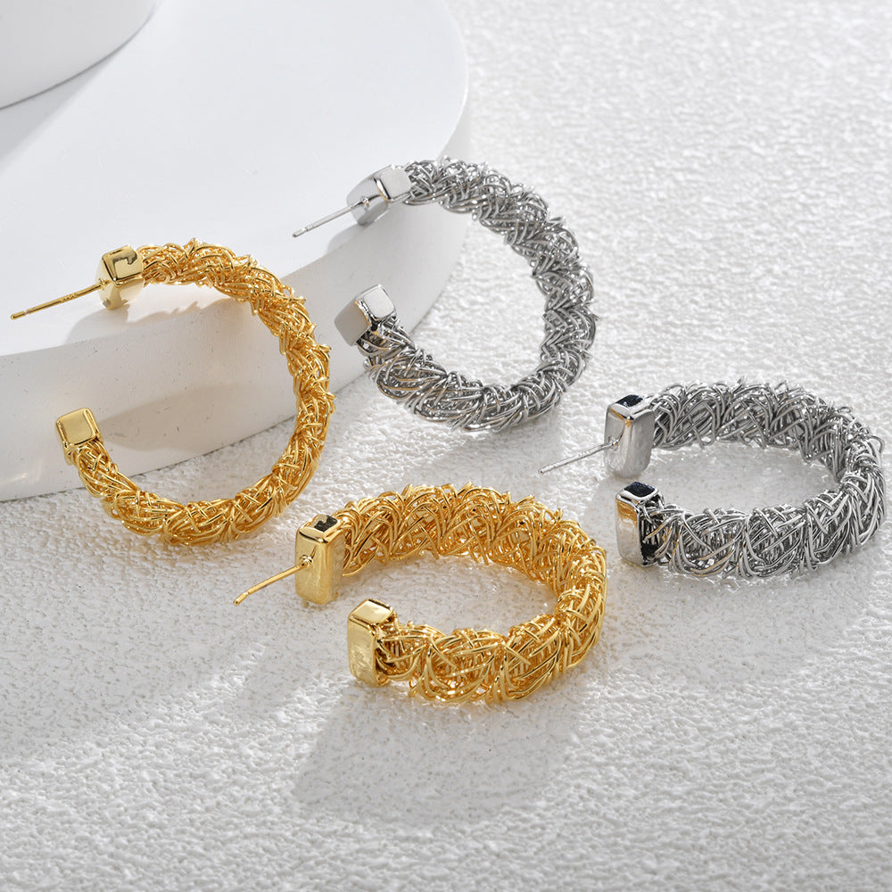 Wholesale Braided wire wrapped earrings