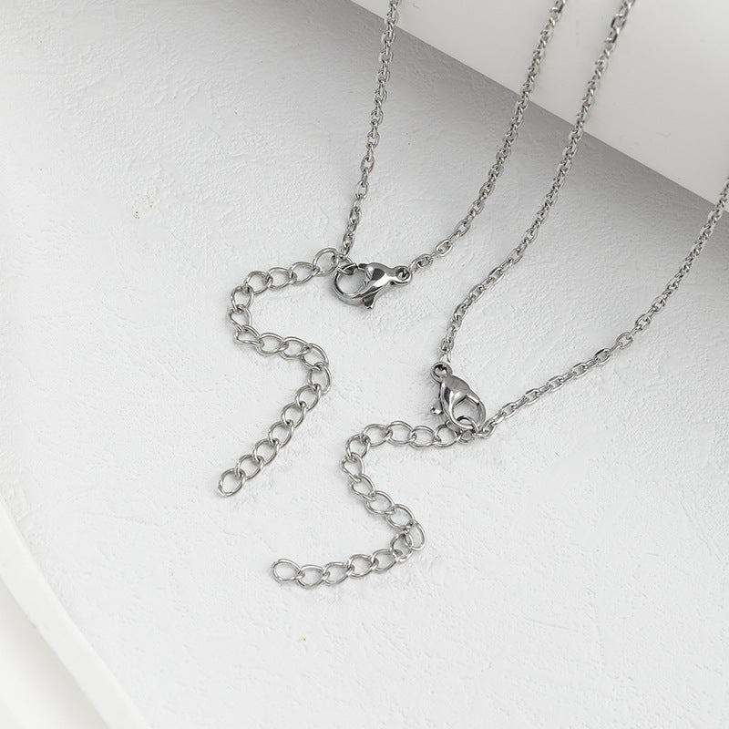 Wholesale  fashion clavicle chain color gradient round tennis necklace