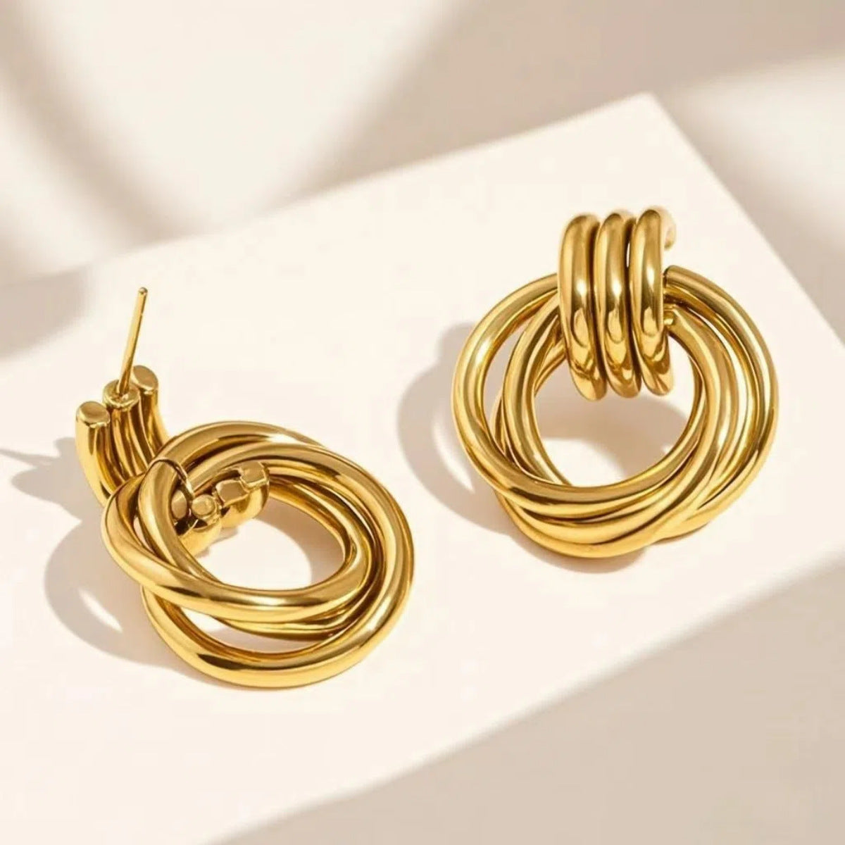 Wholesale Geometric Multi-layer  Titanium Steel  Earrings