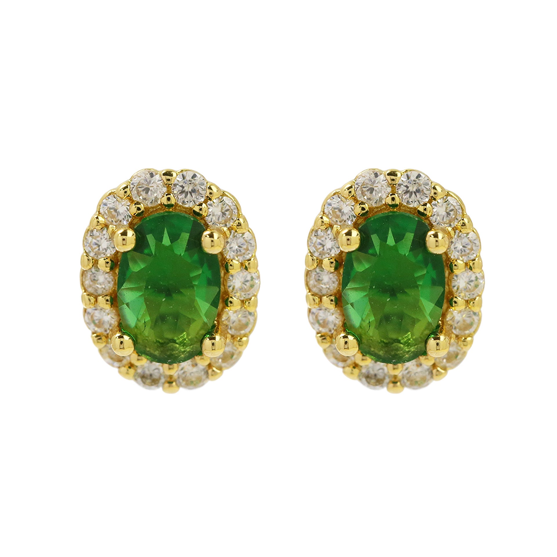 Wholesale  Brass Color Gem December Birthstone Birthstone Earrings