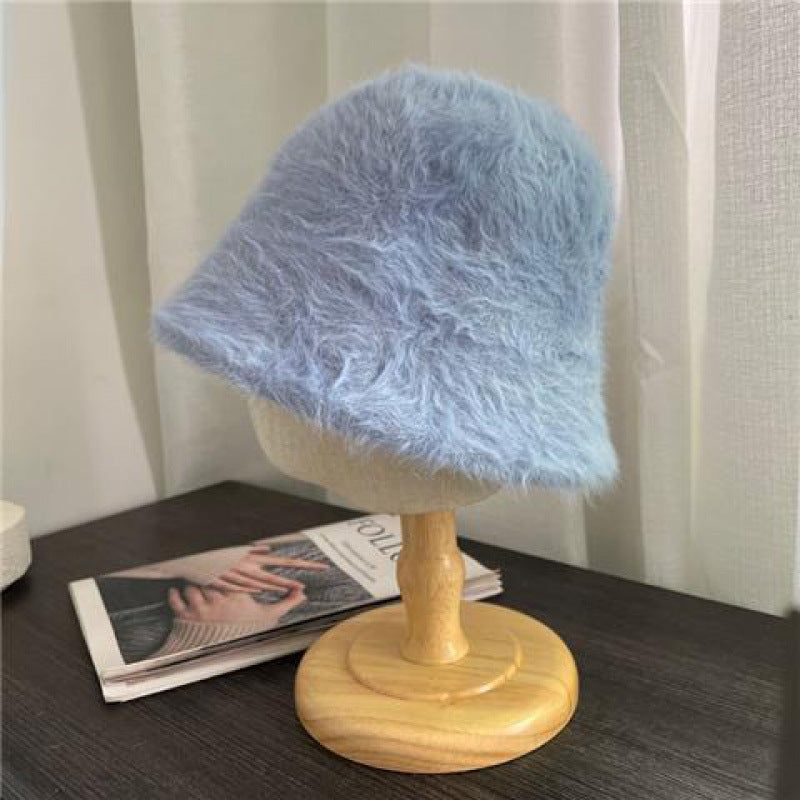Wholesale Warm bucket hat autumn and winter furry plush Bucket Hat