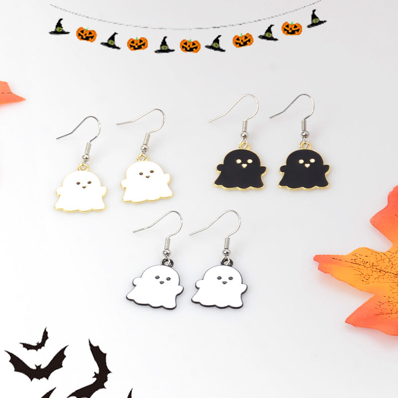 Wholesale Metal Ghost Earrings Sweet Cool Wind Style Fashion Accessory for Women