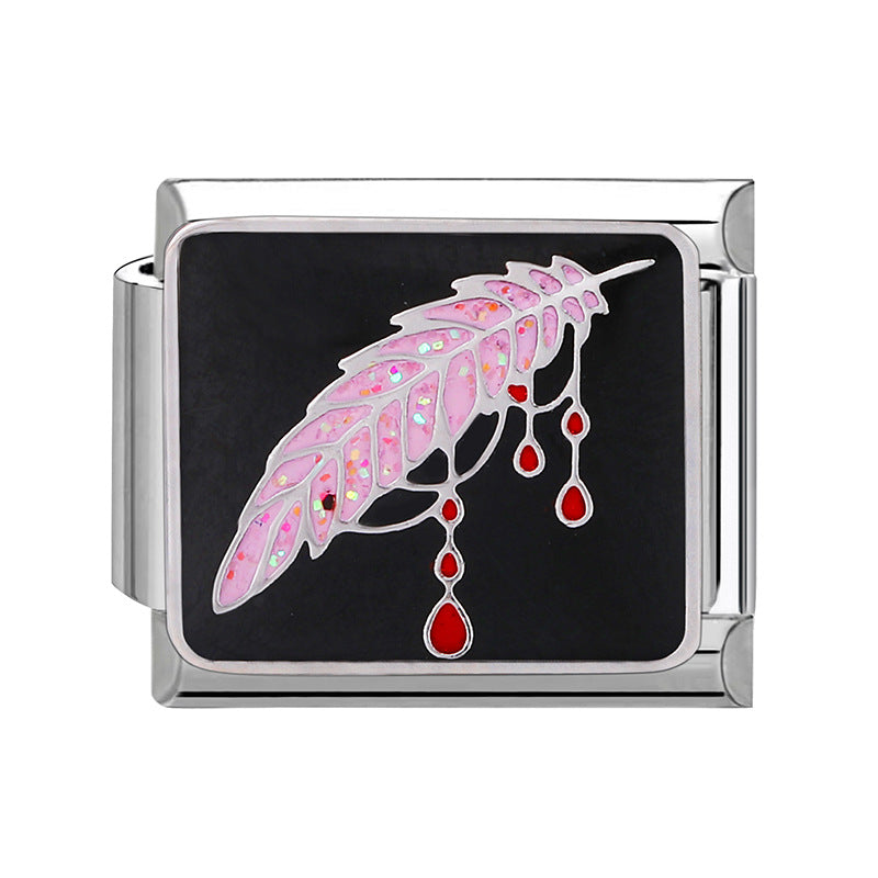 Wholesale Italian Charm Bracelet 9mm DIY Splicing Valentine' s Day Stainless Steel Composable Bracelet