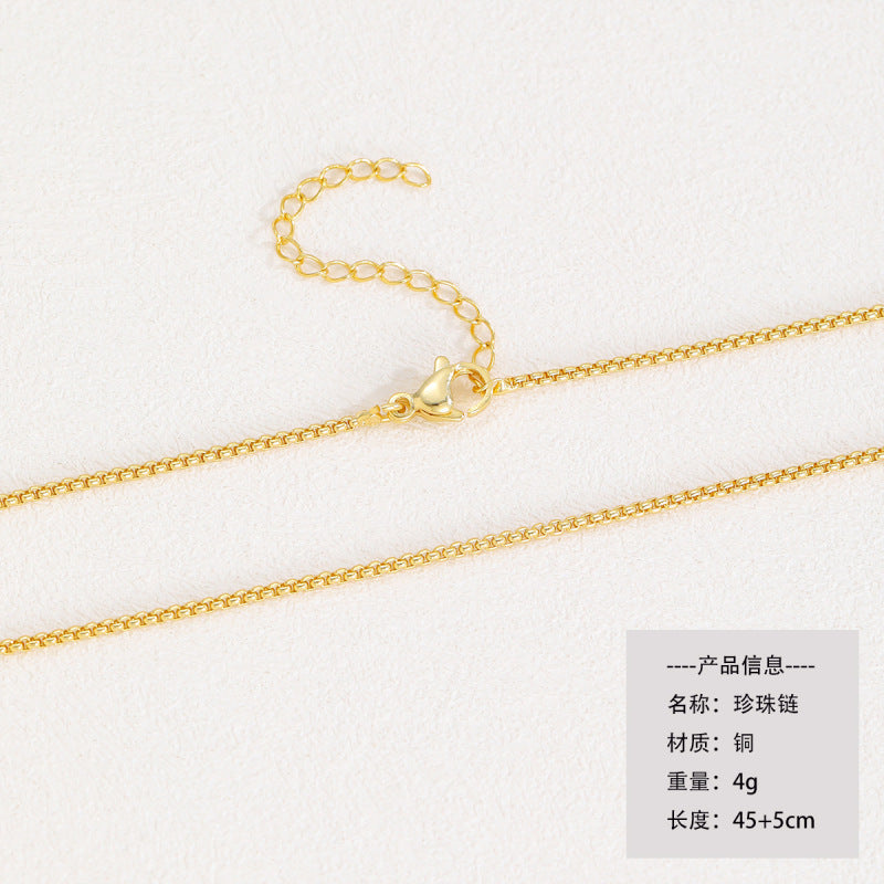 Wholesale Heart Shape Gold Plated Copper Necklace Trendy Fashion Accessory for Gift Boutique Resale