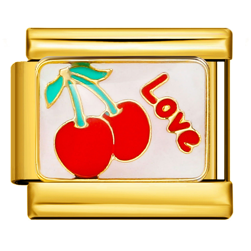 Wholesale Stainless Steel DIY Bracelet Charm Accessories,  Gold and Red Bowknot Designs for Custom Jewelry Making and Fashion Accessory