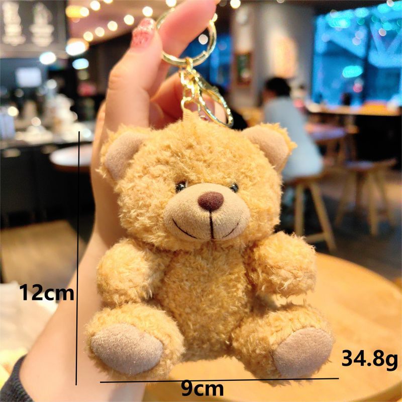 Wholesale Cute bear cartoon keychain plush doll car key chain