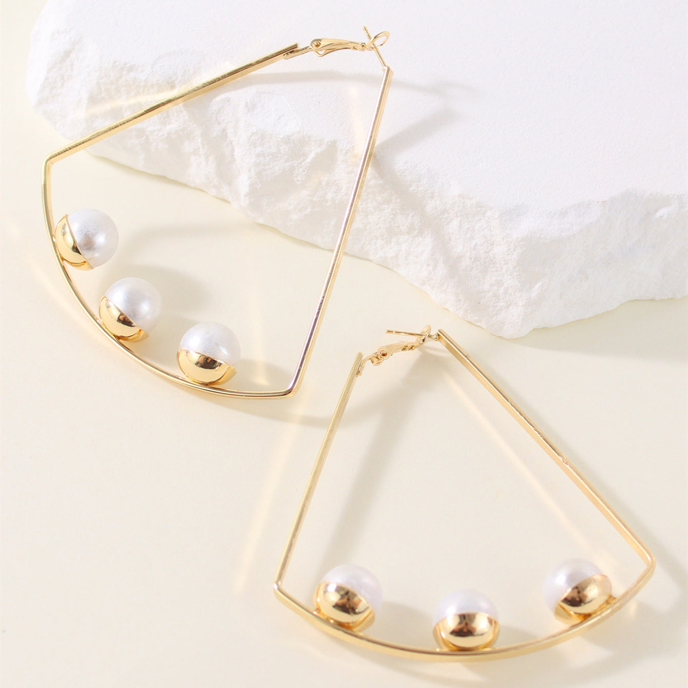 Wholesale Geometric  pearl earrings