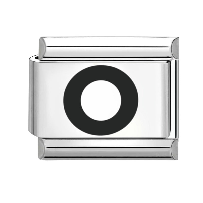 Wholesale Italian modular bracelet 9mm DIY splicing detachable letters titanium steel combinable bracelet