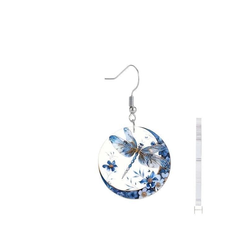 Wholesale  Blue Dragonfly Animal Acrylic Earrings