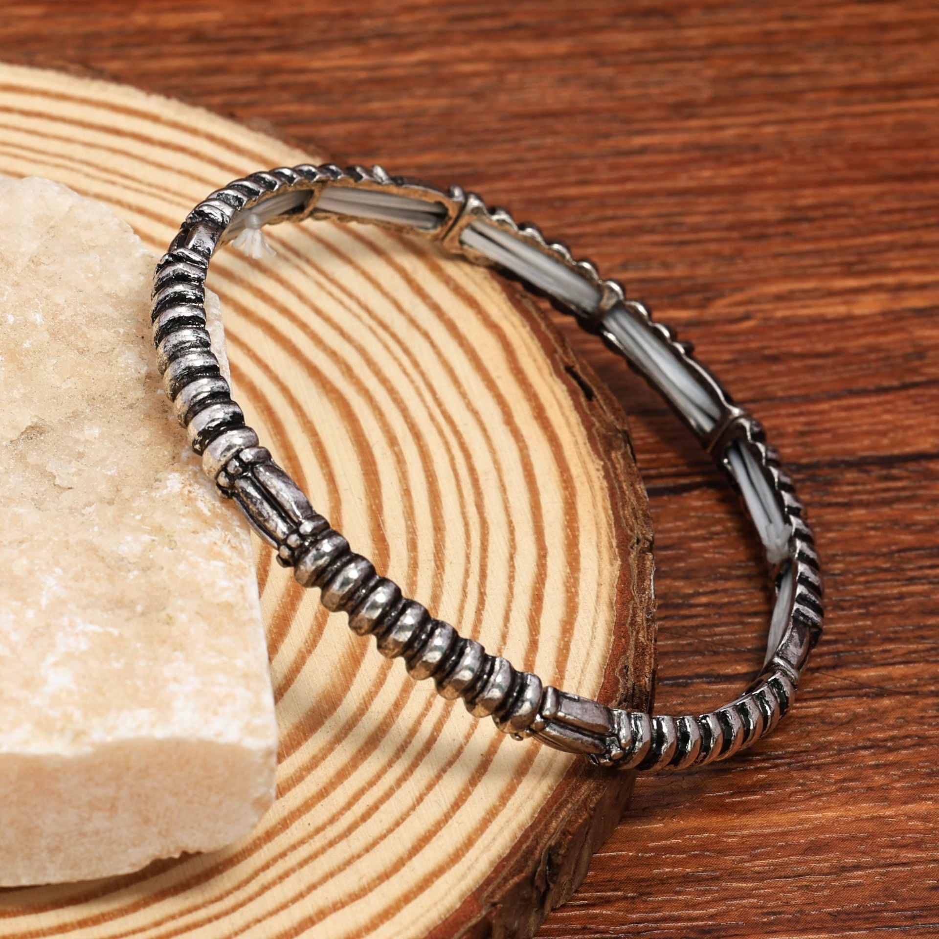 Wholesale Vintage turquoise bead vintage metal bracelet