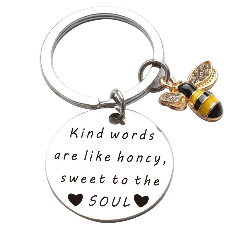 Wholesale Stainless Steel Keychain Cartoon Little Bee Creative Cute Keychain ACC-KC-Chenz002